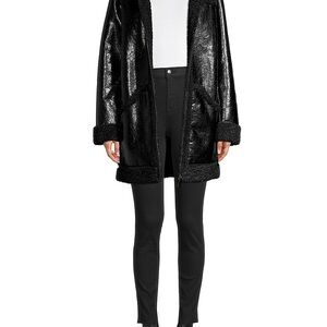 Apparis Black Ariana Shearling Coat